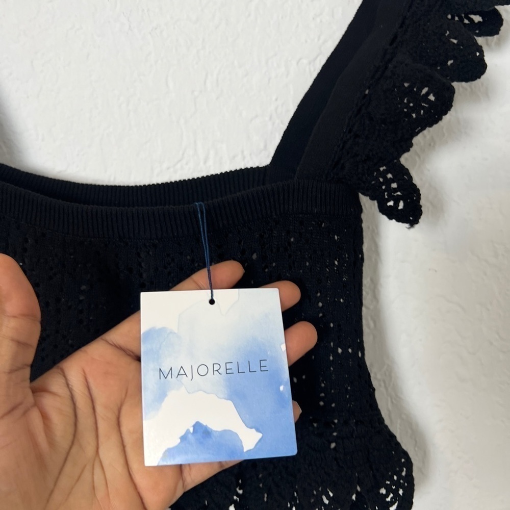 MAJORELLE Karenza Pointelle Crop Top - Picture 3 of 6
